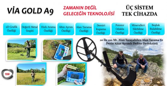 Ekranlı dedektör,via gold a9,kiralık dedektör fiyatları