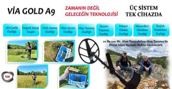 Kiralık Dedektör Via Gold A9 1 Kiralık Via Gold A9 Dedektör